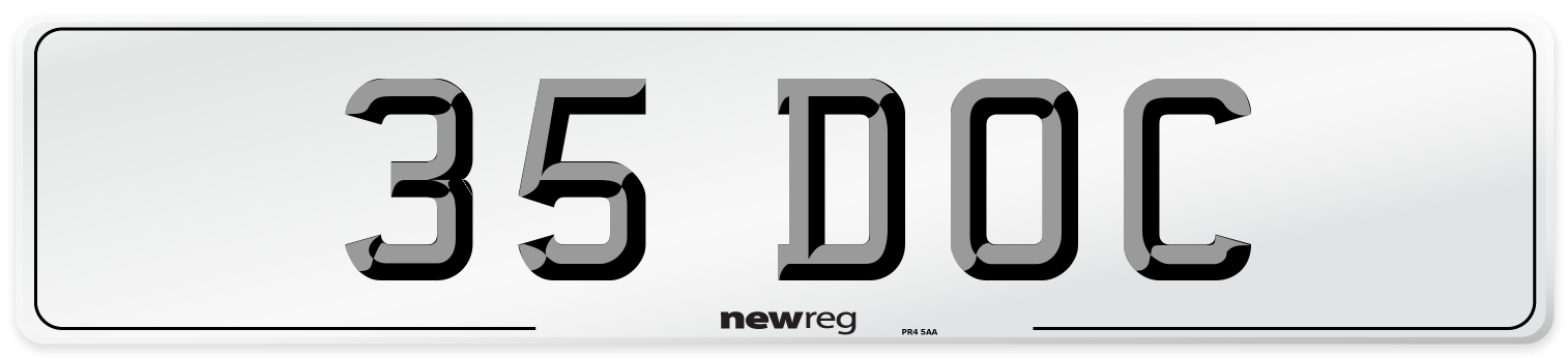 35 DOC Number Plate from New Reg